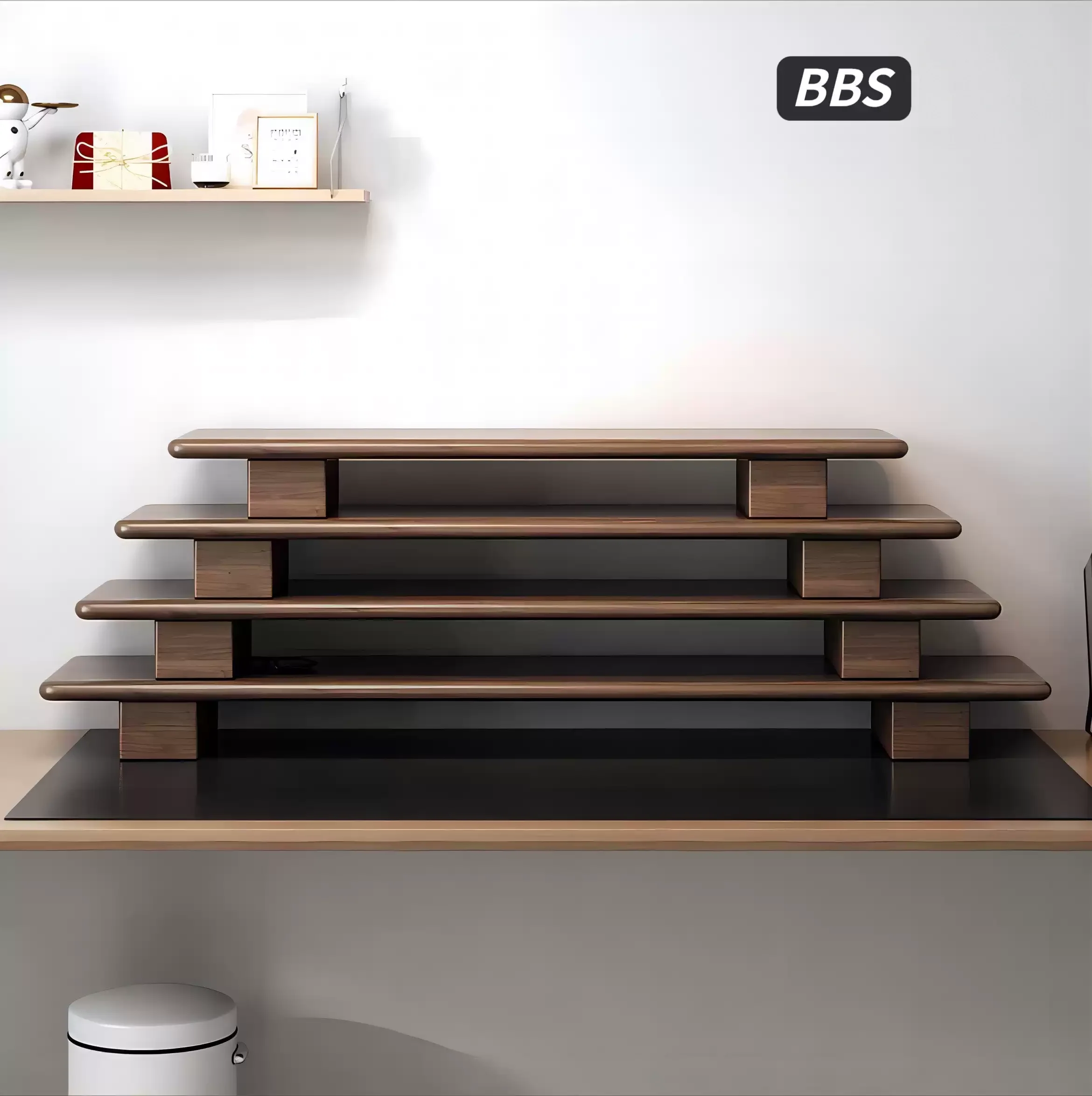 BBS - Black Walnut Standard Monitor Stand - Image 5