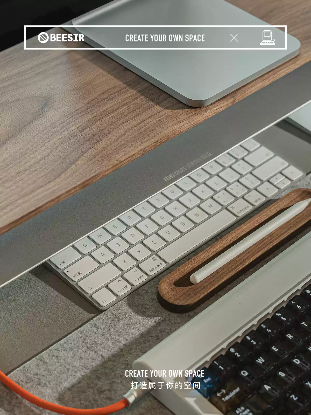 BEESIR - Solid Wood Monitor Stand (Black Walnut & Beech) - Image 13