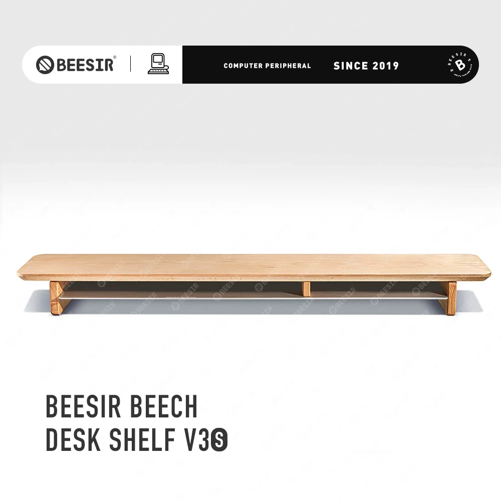 BEESIR - Solid Wood Monitor Stand (Black Walnut & Beech) - Image 3