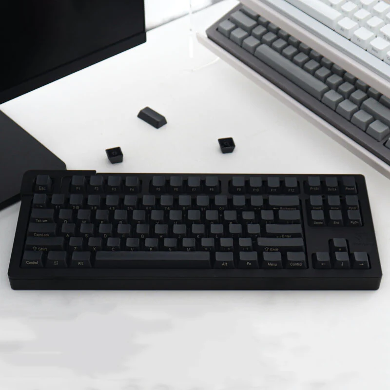 Black Carbon - Side Engraved ANSI 108 Cherry Keycap Set - Image 3