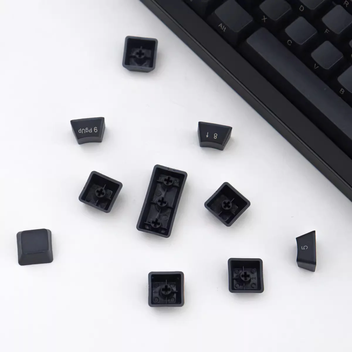 Black Carbon - Side Engraved ANSI 108 Cherry Keycap Set - Image 4