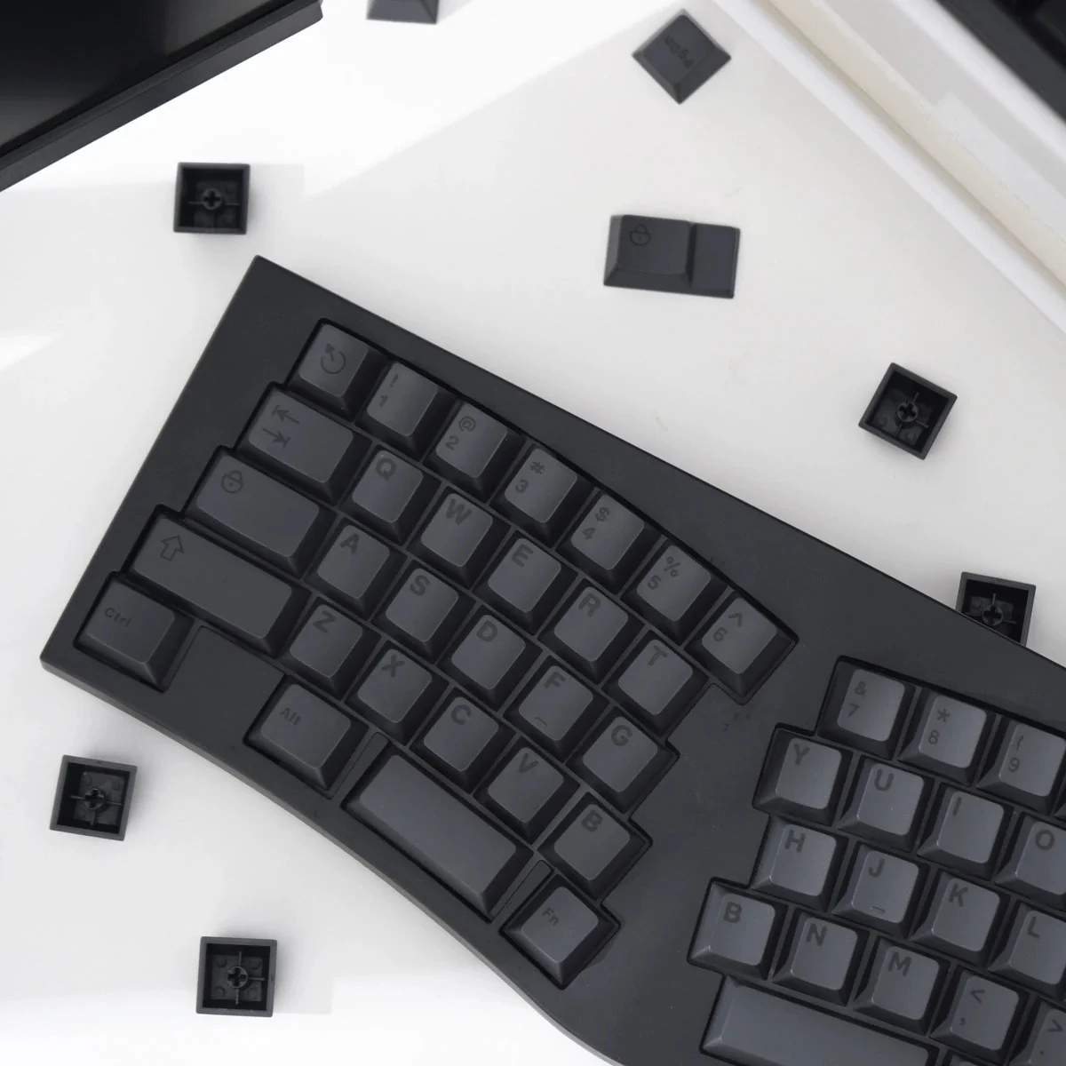 Black on Black Engraved – 152-Key ABS Cherry Profile ANSI Keycap Set - Image 4