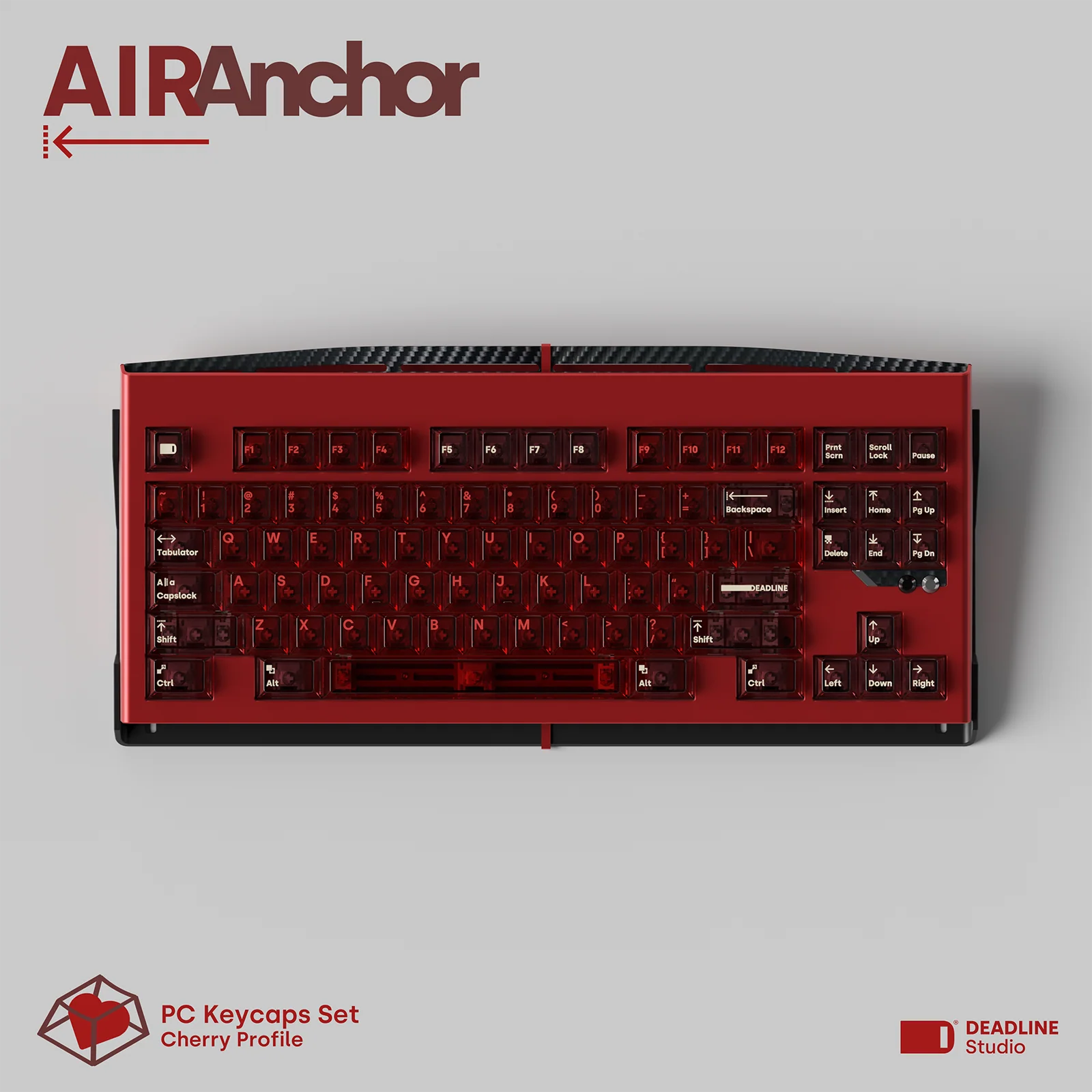 DEADLINE AirAnchor Red Transparent PC Keycaps - Image 3