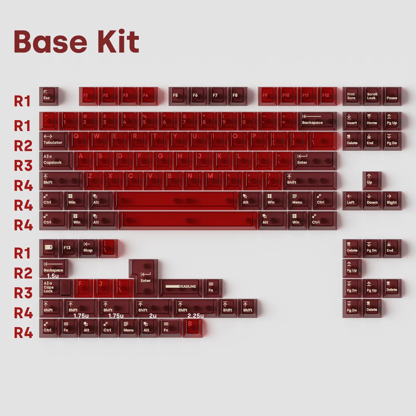 DEADLINE AirAnchor Red Transparent PC Keycaps - Image 6