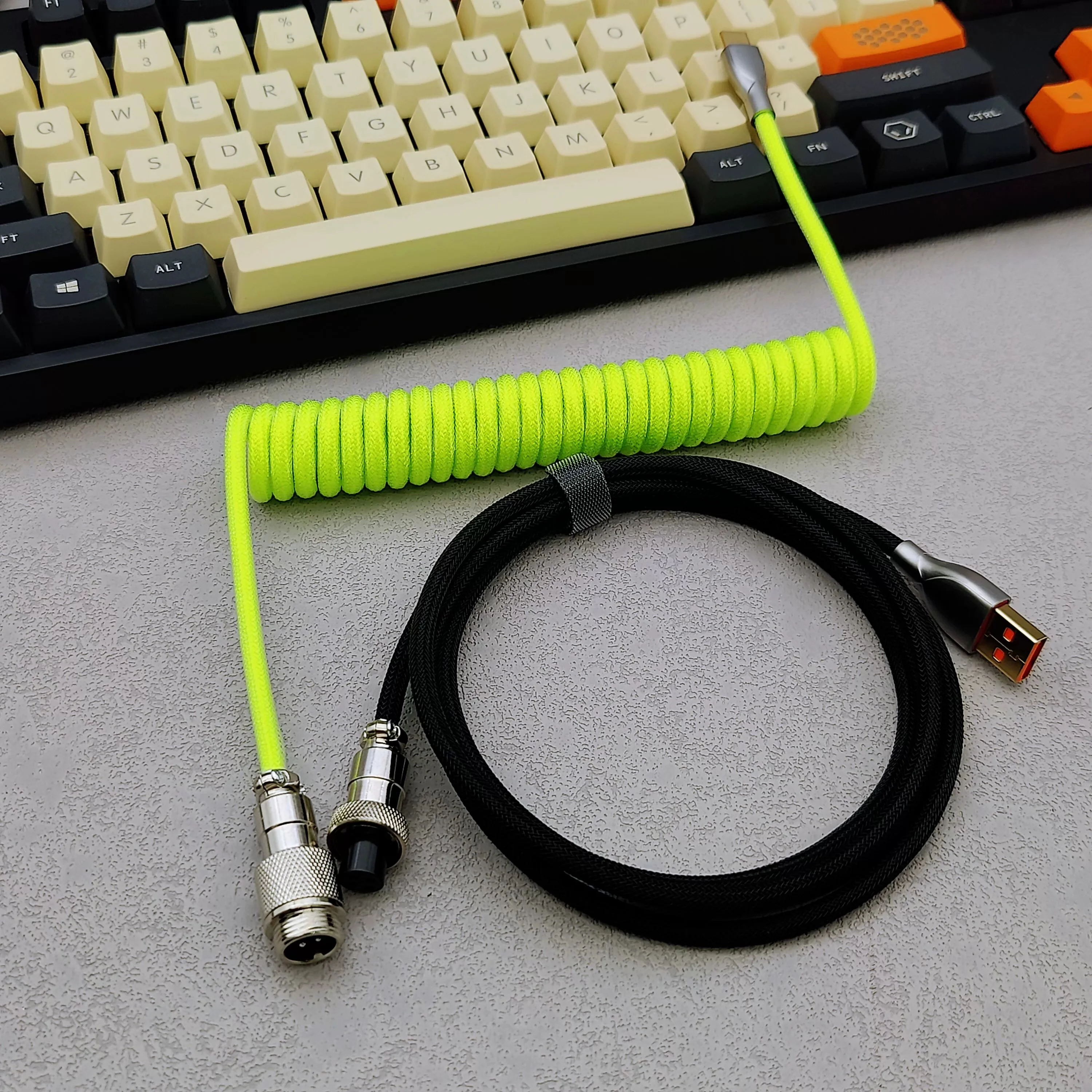 OZO Classic Coiled USB-A to USB-C Cable for Mechanical Keyboards - Image 6