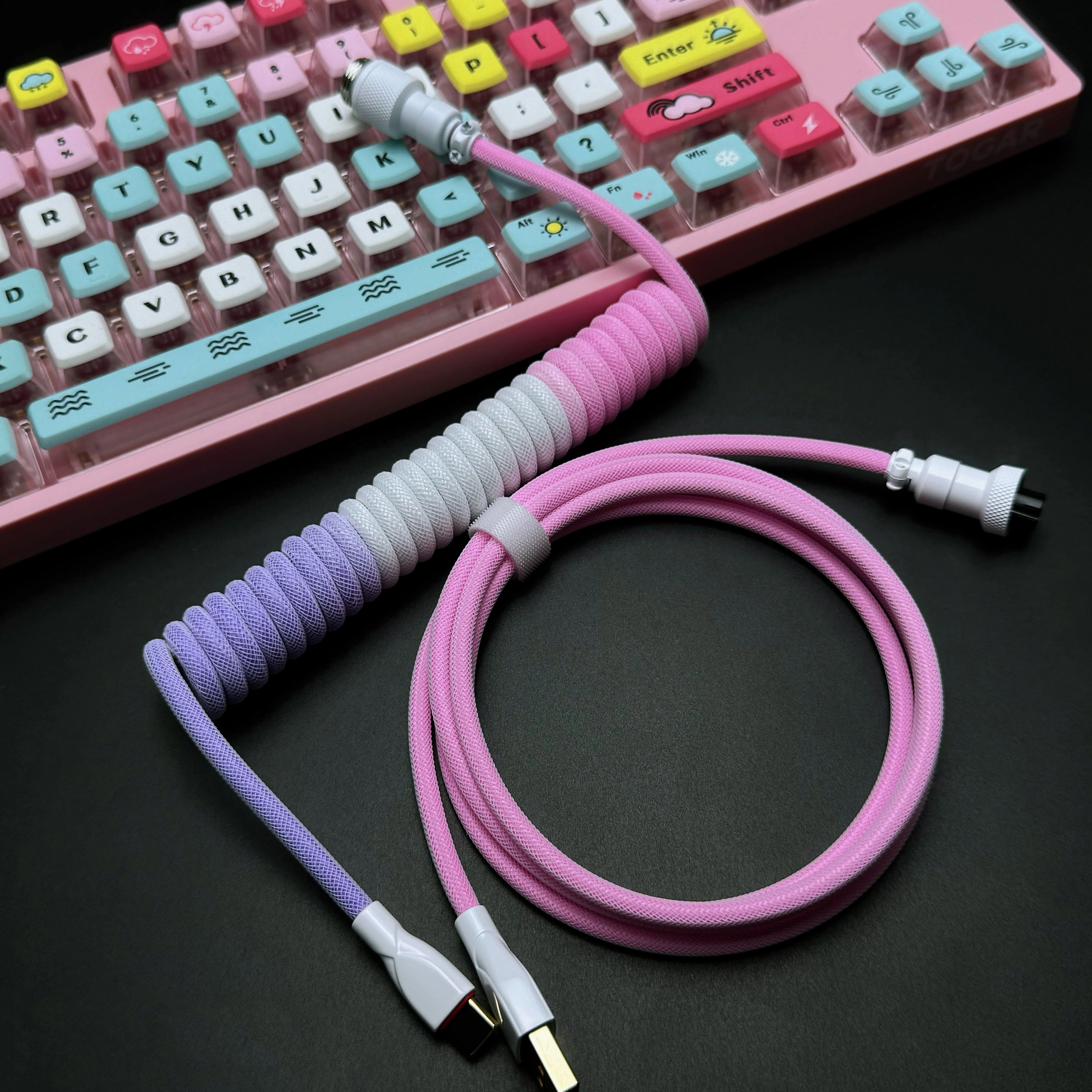 OZO Classic Coiled USB to USB-C Cable for Mechanical Keyboards - Image 17