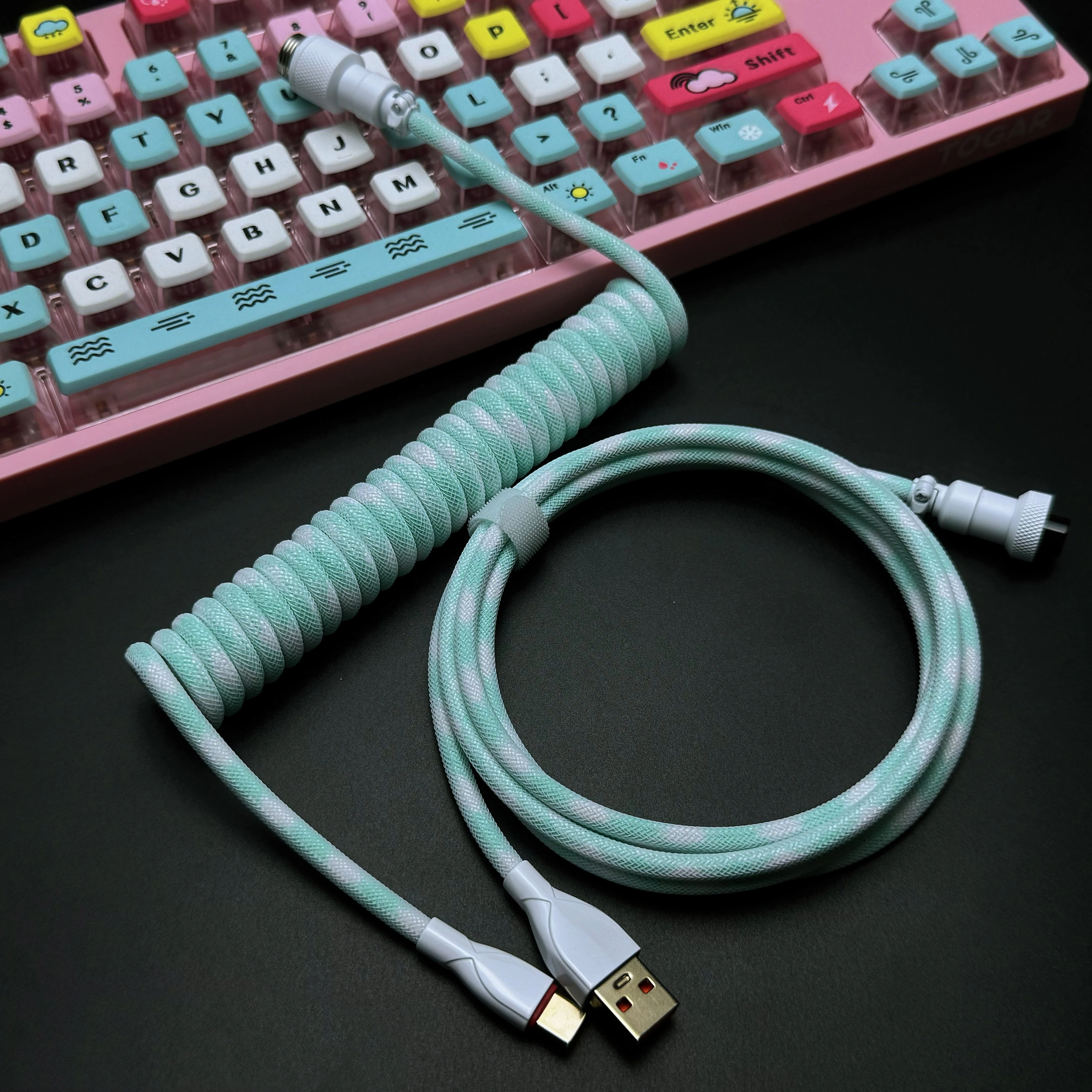 OZO Classic Coiled USB to USB-C Cable for Mechanical Keyboards - Image 23