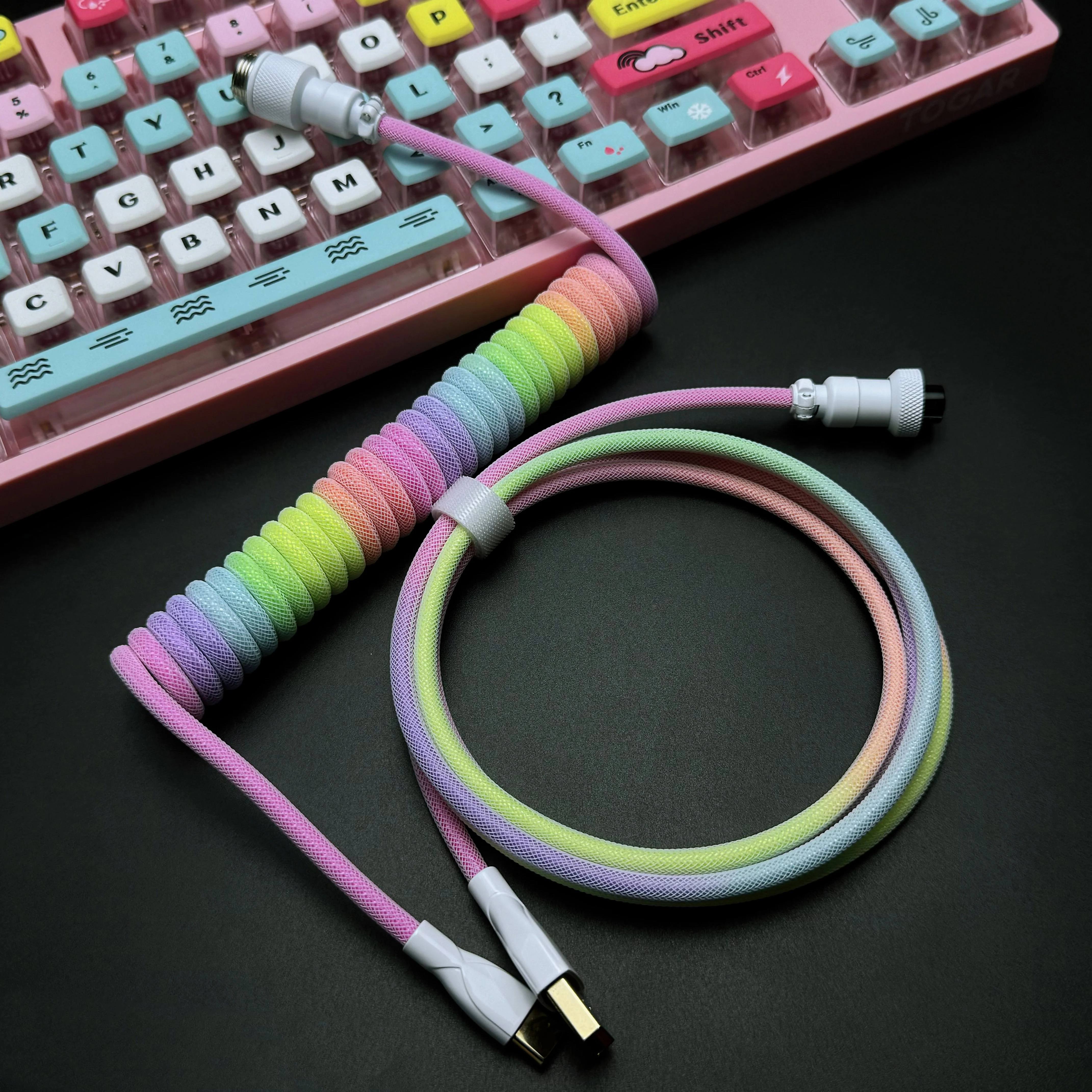 OZO Classic Coiled USB to USB-C Cable for Mechanical Keyboards - Image 36