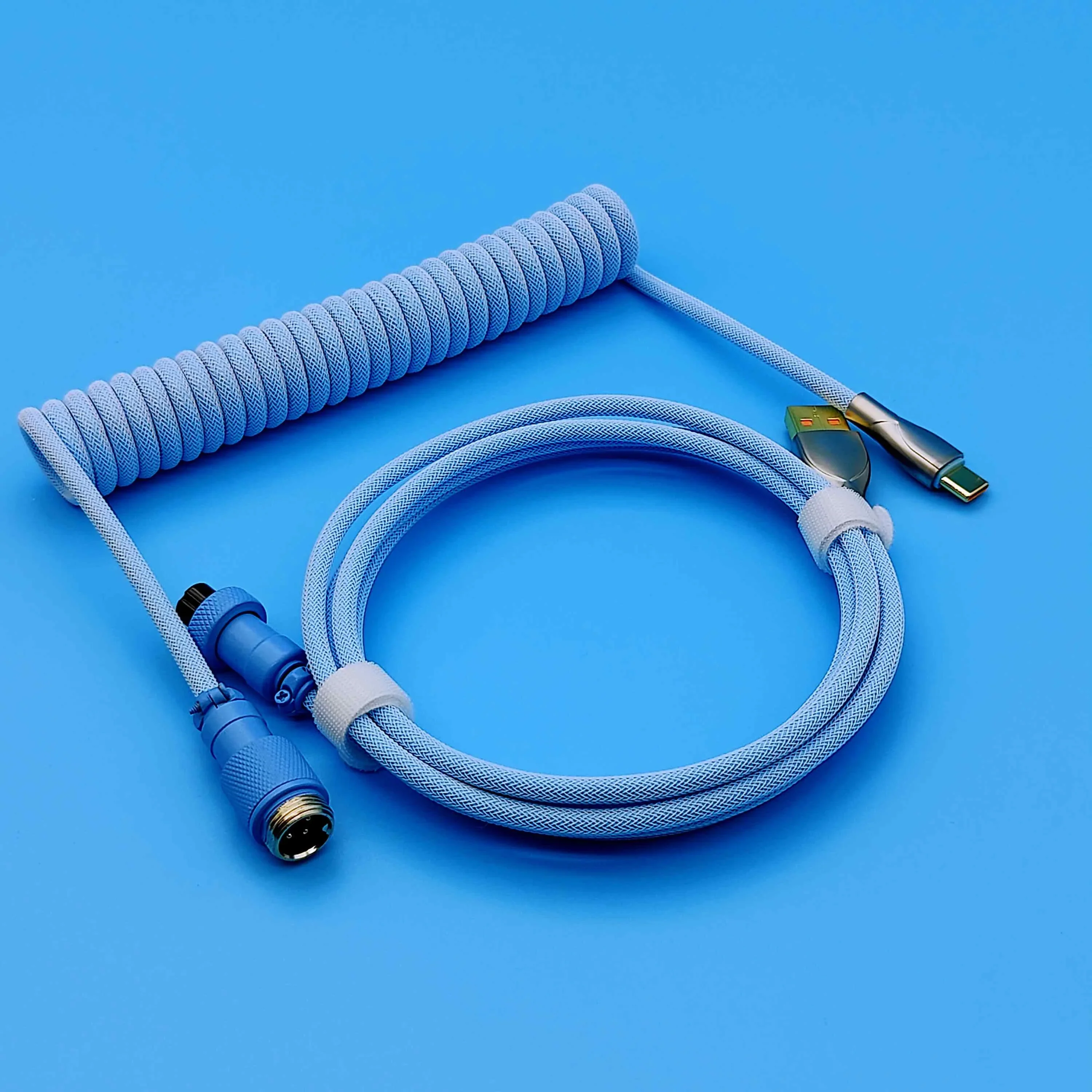 OZO Retro Coiled USB-A to USB-C Cable for Mechanical Keyboards - Image 3