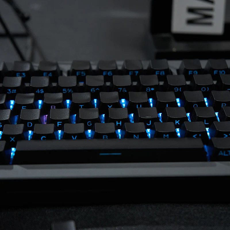 White & Black - 131-Key ISO/ANSI PBT Side-Engraved Keycap Set - Image 6