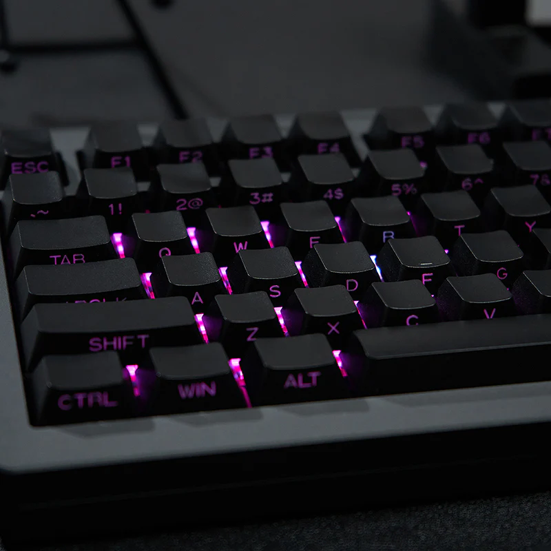 White & Black - 131-Key ISO/ANSI PBT Side-Engraved Keycap Set - Image 7