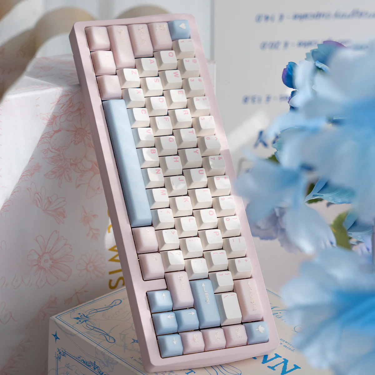 White Peach Oolong / Sea Salt Soda - 164-Key Translucent Keycap Set - Image 8